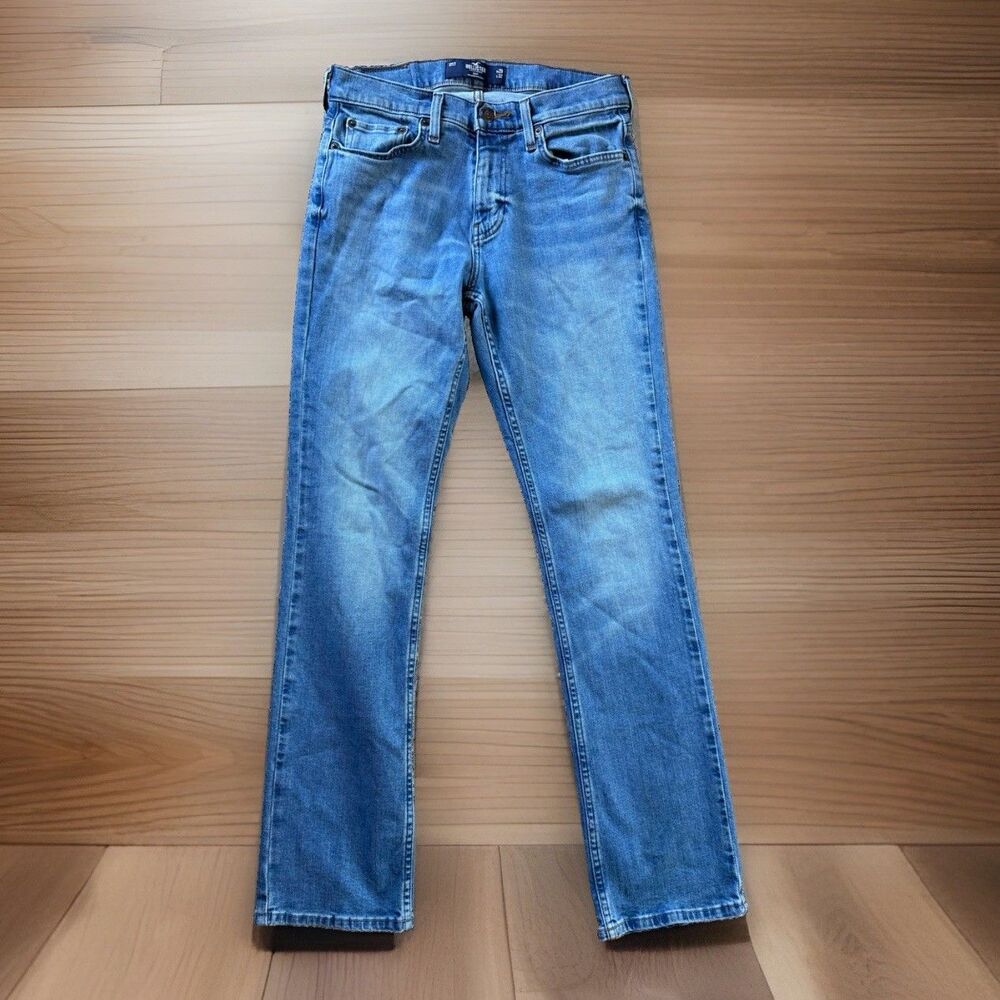 🔥Hollister Epic Flex Men's Boot Cut Jeans 29x32 Fit Denim- Perfect Fade